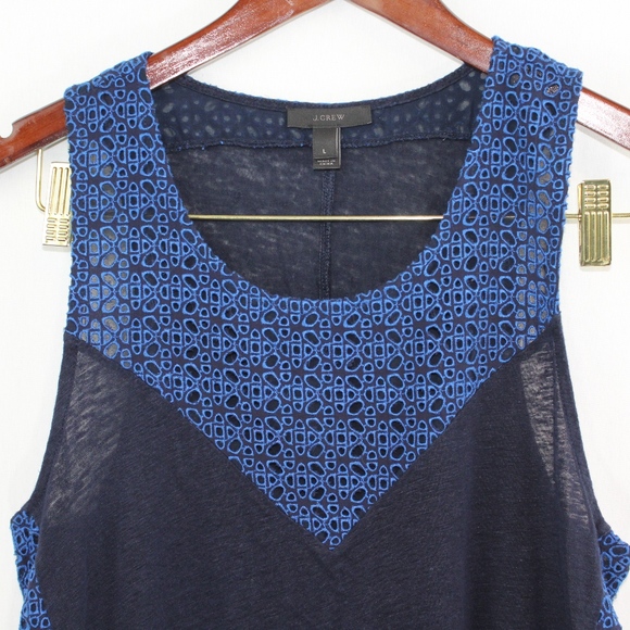 J. Crew Linen Tank Top, sz: L - Picture 4 of 8